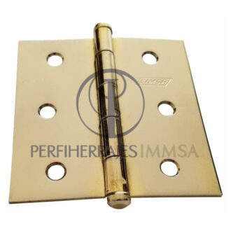 Bisagra De Libro De Acero Latonada 3*3 Perno Plano Con Tornillos