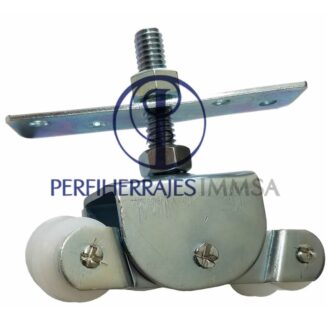 Carretilla Aerea Galvanizada para puerta corrediza Mod. 18 Nylon (4 Ruedas)