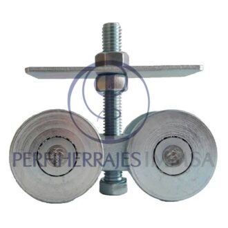 Carretilla Wilcott para puerta corrediza Mod. 9100/60 Embalada Con Perforación